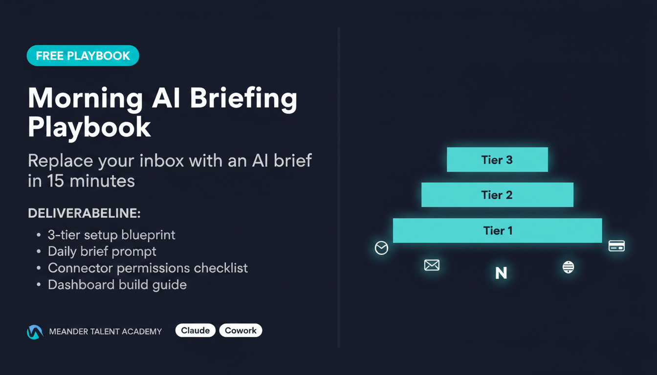 Start Your Day in AI: 3-Tier Claude Setup Playbook